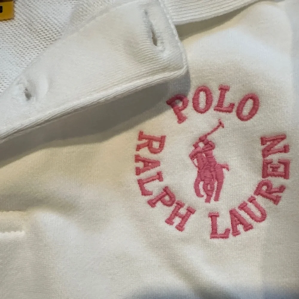 Kids! NWOT Ralph Lauren WHITE Sweatshirt with Pink Logo